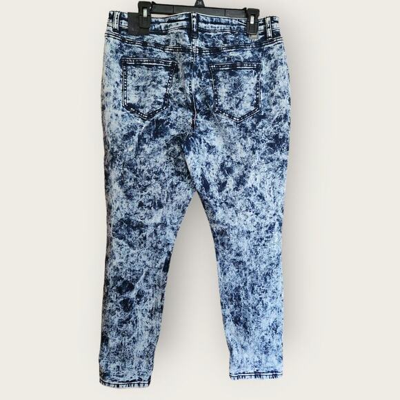 Poetic Justice Corinne Skinny Acid Wash HighRise Distressed Ankle Jeans Sz 31x29 - Picture 2 of 9